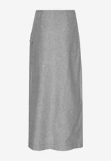 Asymmetric Maxi Wrap Skirt