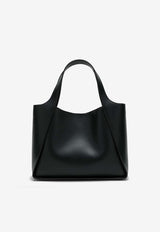 Perforated Logo Faux Leather Tote Bag