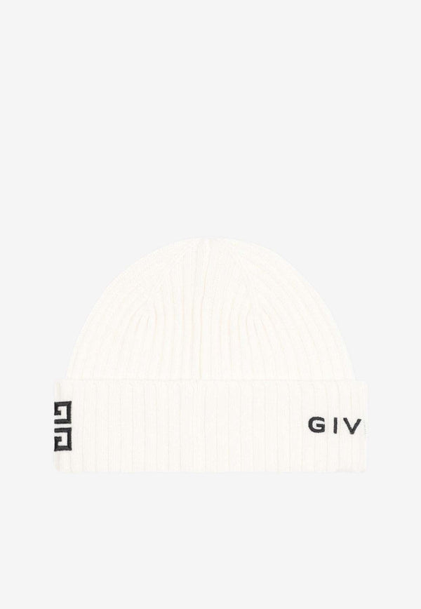 Logo-Embroidered Ribbed Beanie