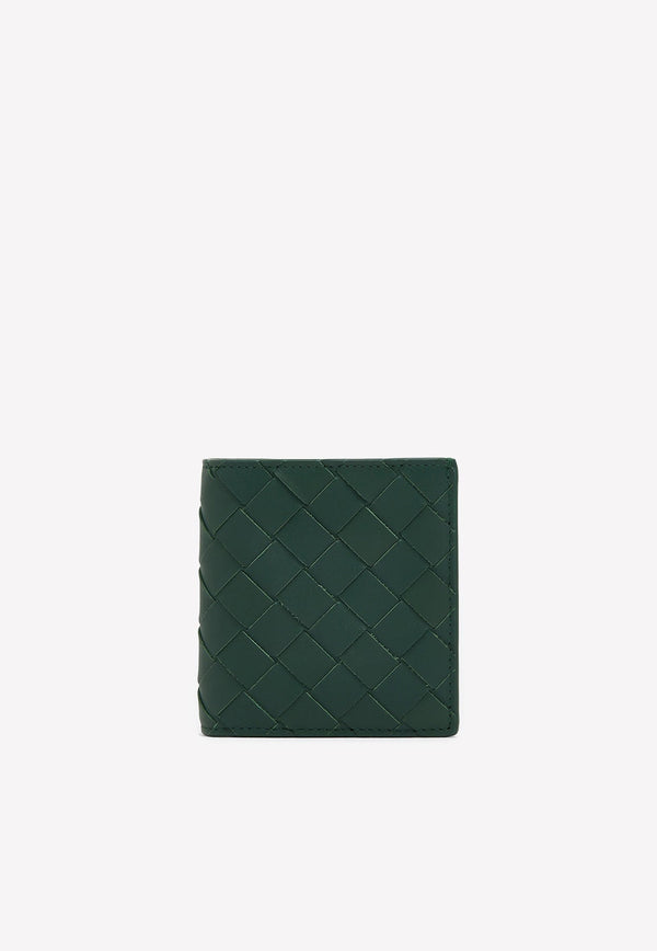 Slim Bi-Fold Wallet in Intrecciato Leather