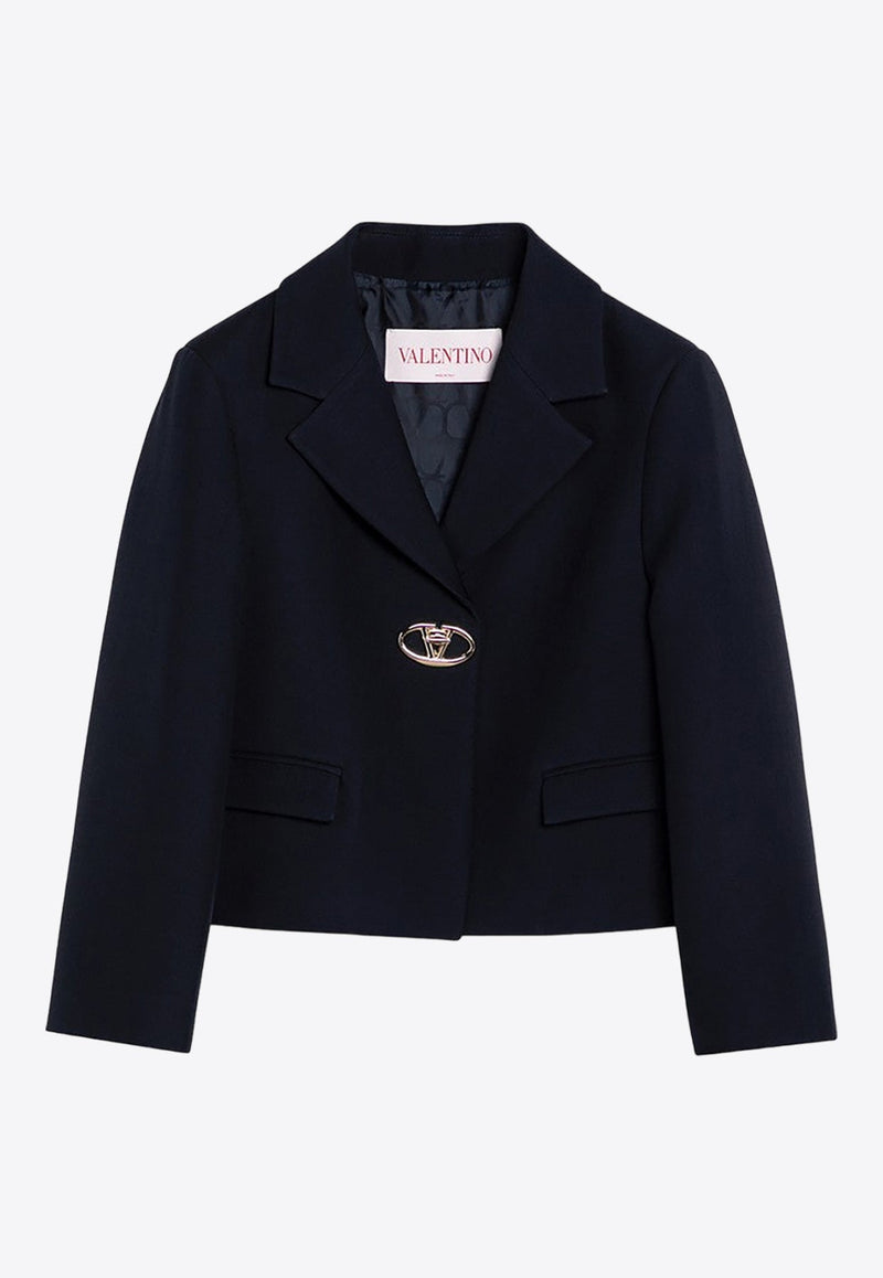 Signature VLogo Wool-Blend Blazer