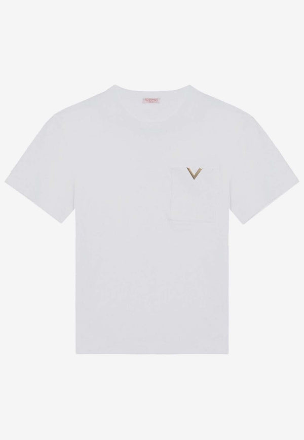 Metallic V Crewneck T-shirt