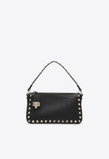 Small Rockstud Grained Leather Crossbody Bag