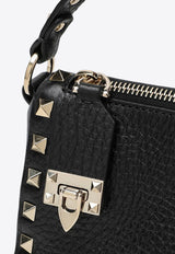 Small Rockstud Grained Leather Crossbody Bag