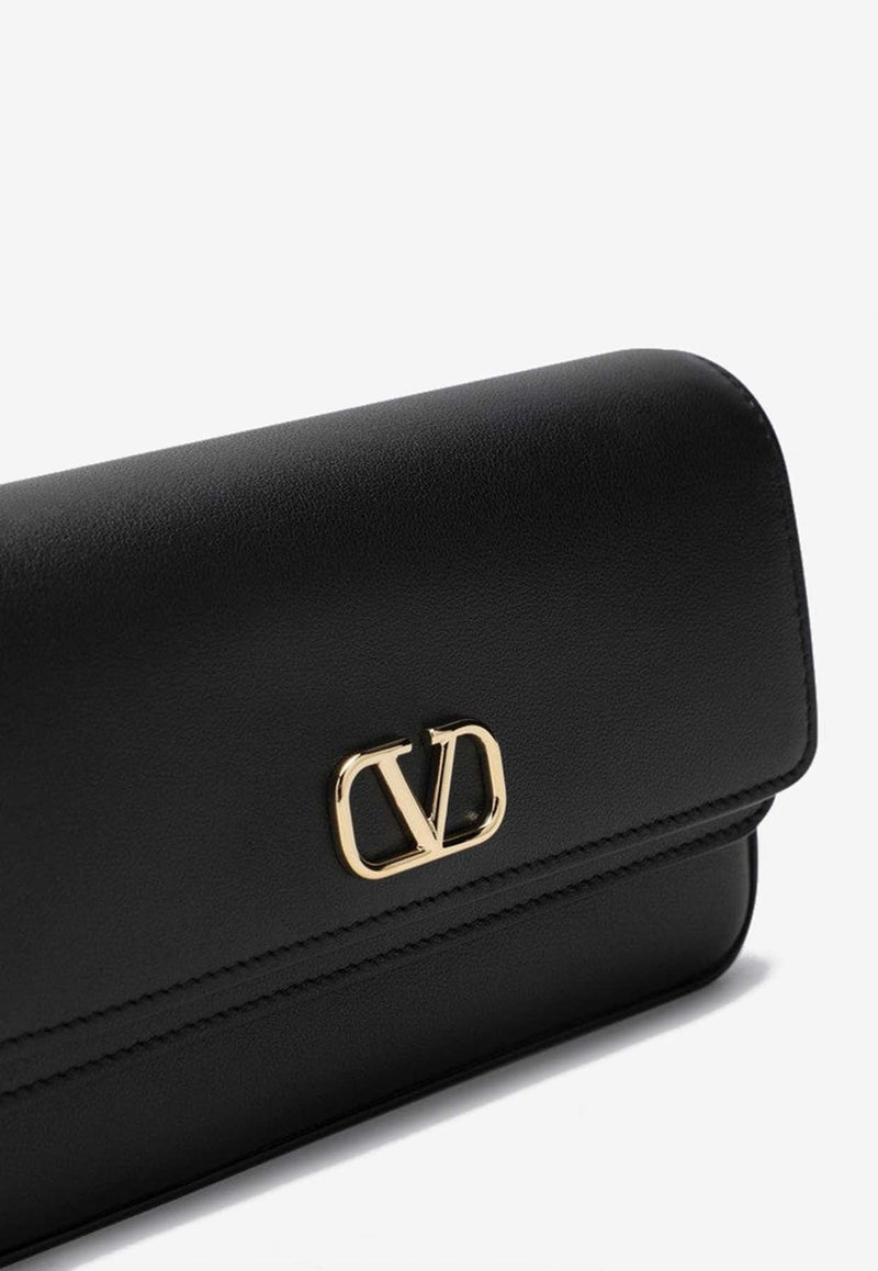 Mini VLogo Signature Leather Chain Clutch