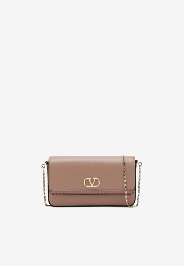 Mini VLogo Signature Leather Chain Clutch