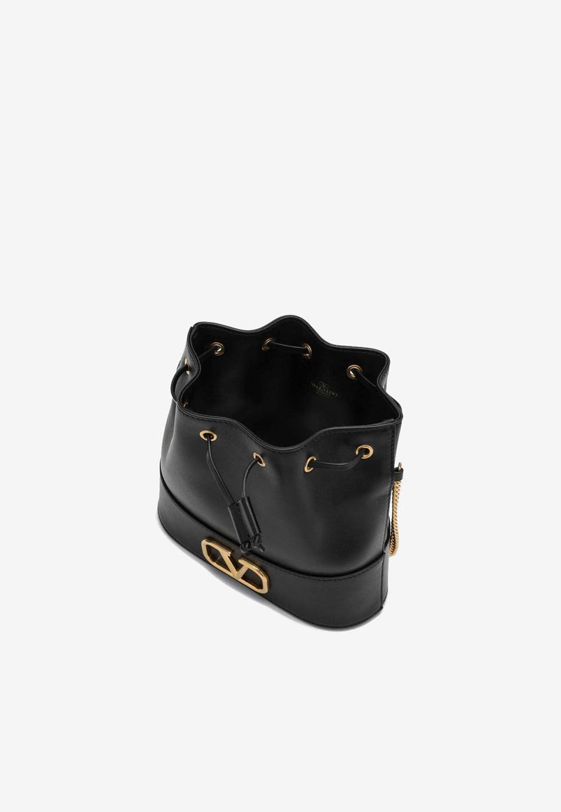 Mini VLogo Signature Leather Bucket Bag