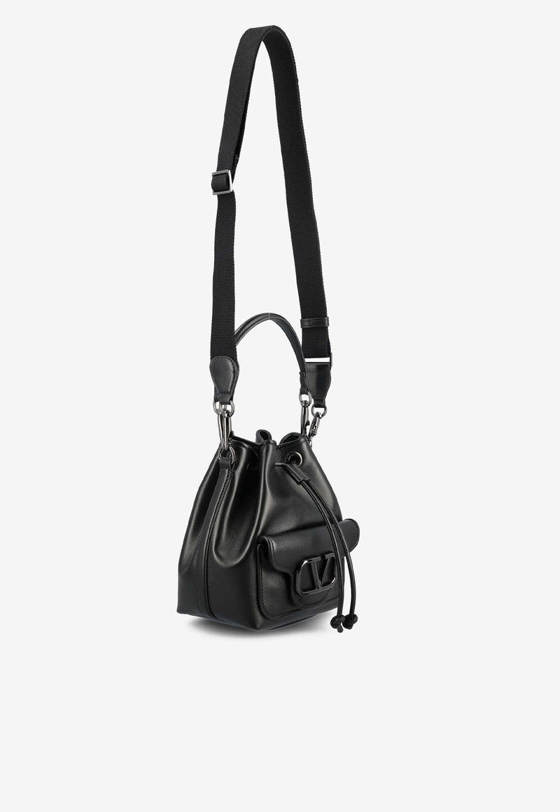 Locò VLogo Bucket Bag in Calf Leather