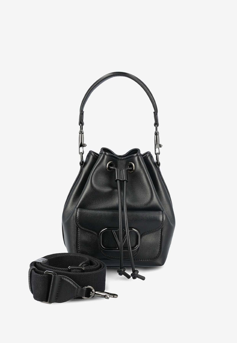 Locò VLogo Bucket Bag in Calf Leather