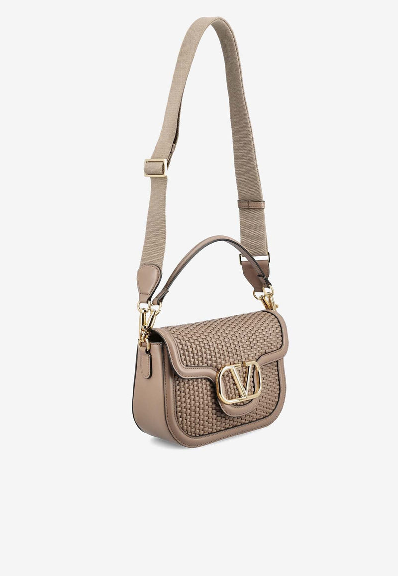 Alltime Woven Leather Top Handle Bag