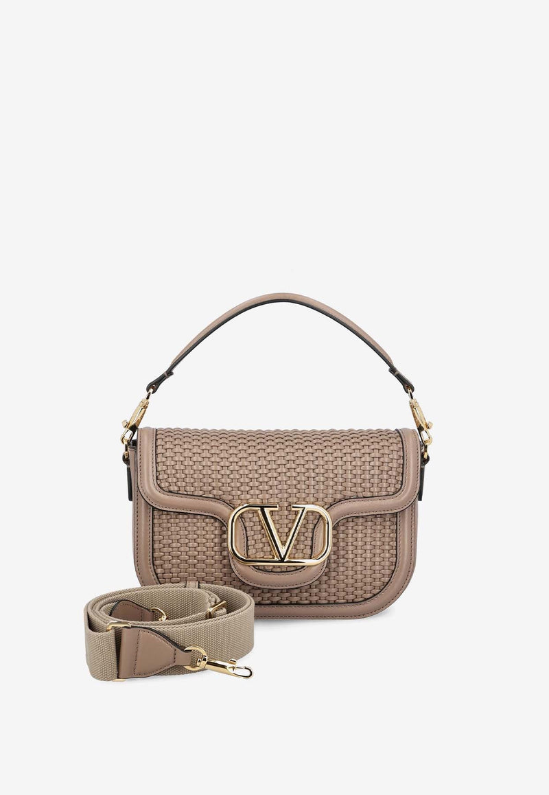 Alltime Woven Leather Top Handle Bag