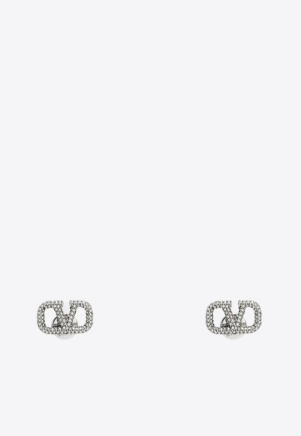 Signature VLogo Crystal Embellished Stud Earrings