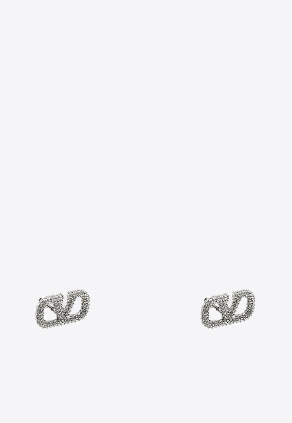 Signature VLogo Crystal Embellished Stud Earrings