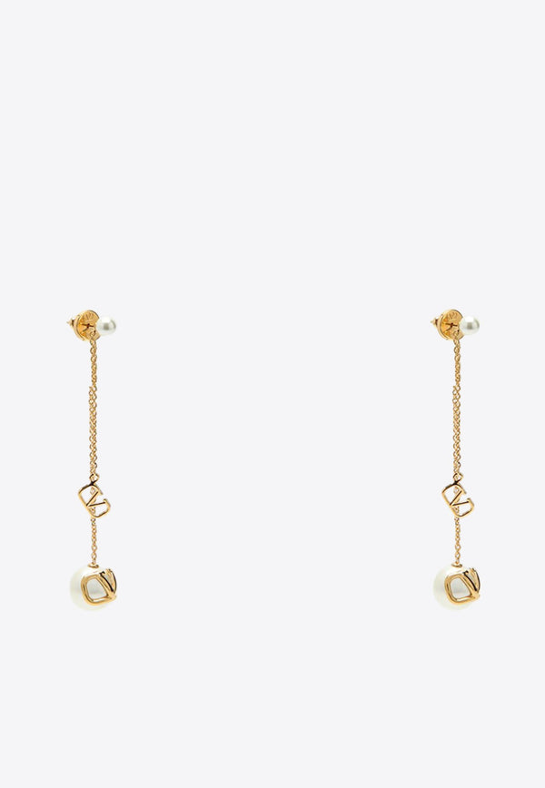 VLogo Signature Pearl-Embellished Earrings