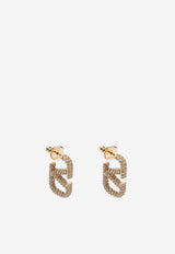 VLogo Crystal Embellished Earrings