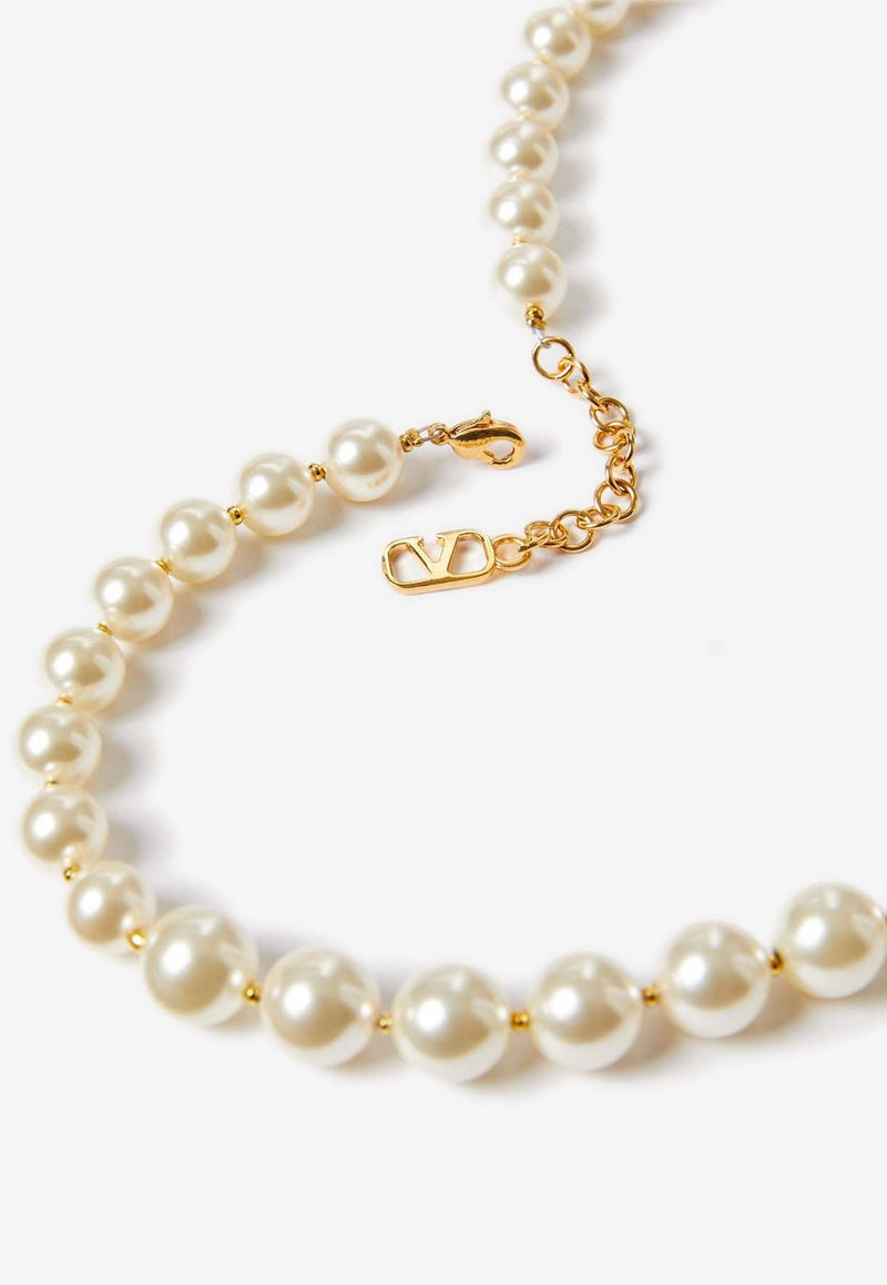 VLogo Signature Pearl Necklace