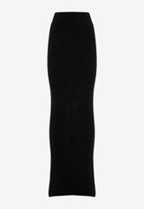 High-Rise Pillar Maxi Skirt