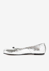 Tabi Ballet Flats in Metallic Leather