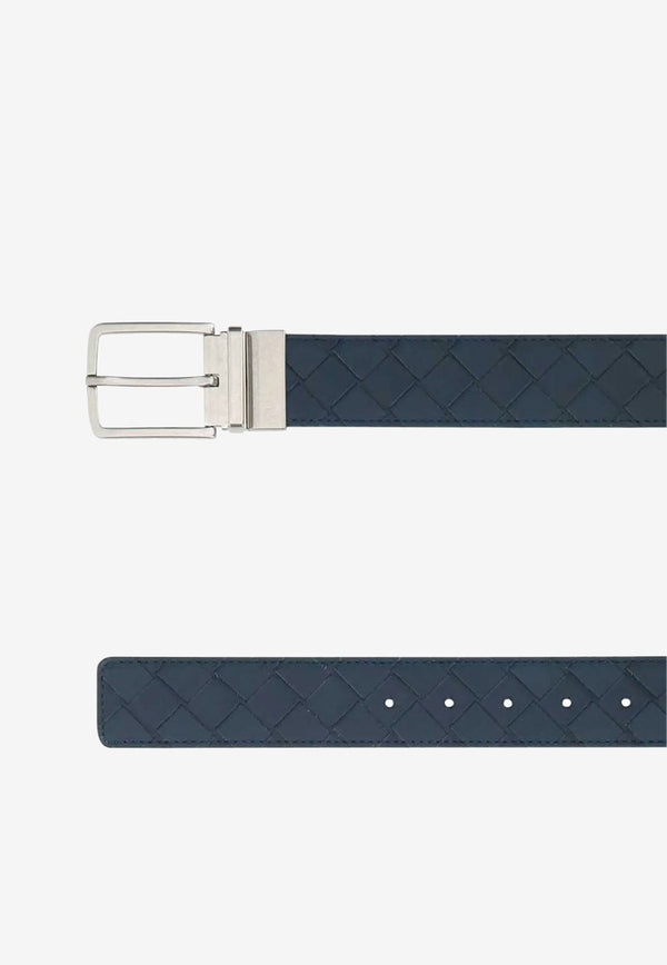 Intrecciato Leather Reversible Belt