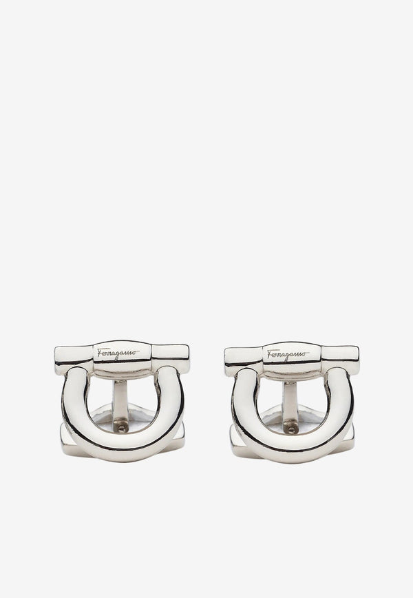 Gancini Silver-Tone Cufflinks