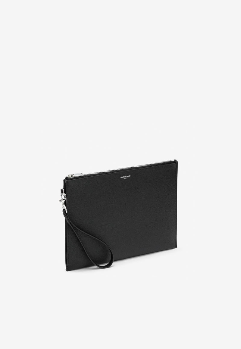 Paris Zipped Tablet Holder in Calf Leather
