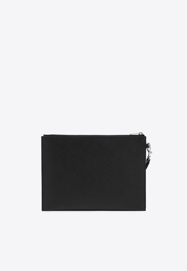 Logo Zipped Pouch Bag