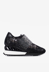 Jackie Wave Crystal Lace Sneakers