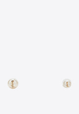 Asymmetrical Cassandre Pearl Stud Earrings