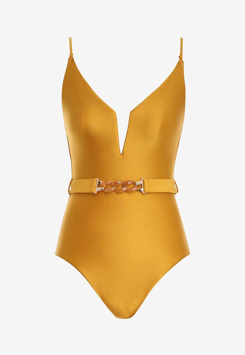 August V-Cut One-Piece Swimsuit