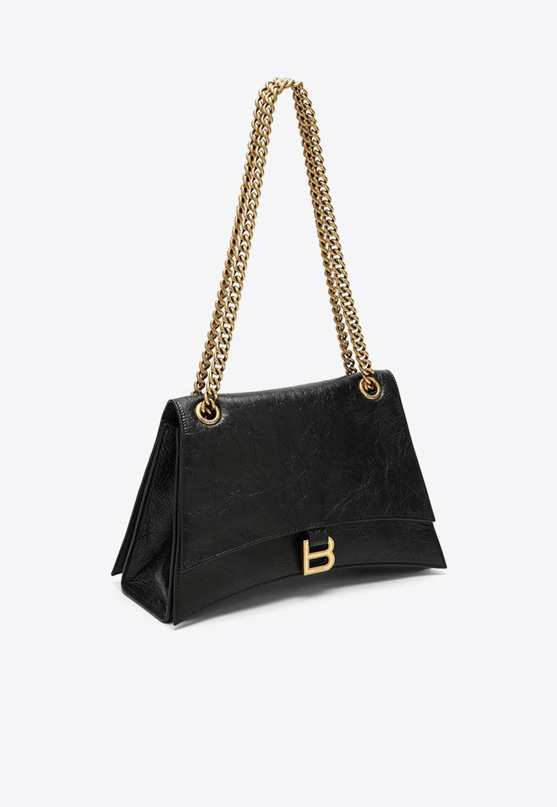 Medium Crush Shoulder Bag in Crushed Leather