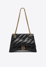 Medium Crush Shoulder Bag in Quilted Leather