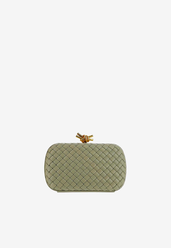 Knot Intrecciato Leather Clutch Bag