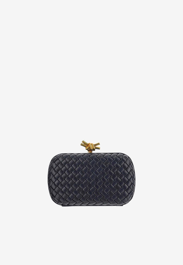 Knot Intrecciato Leather Clutch Bag