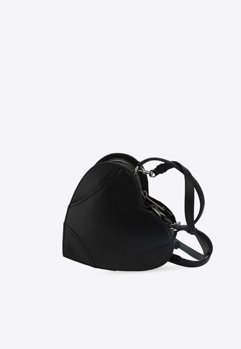 Heart Biker Leather Shoulder Bag