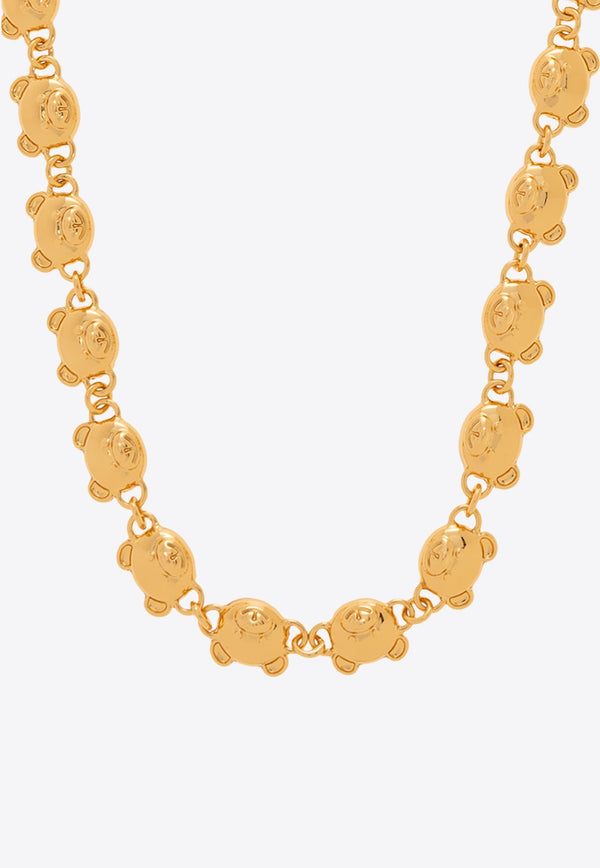 Teddy Bear Chain-Link Necklace