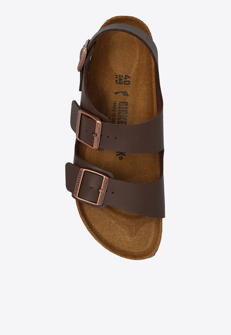 Milano Slingback Leather Flat Sandals