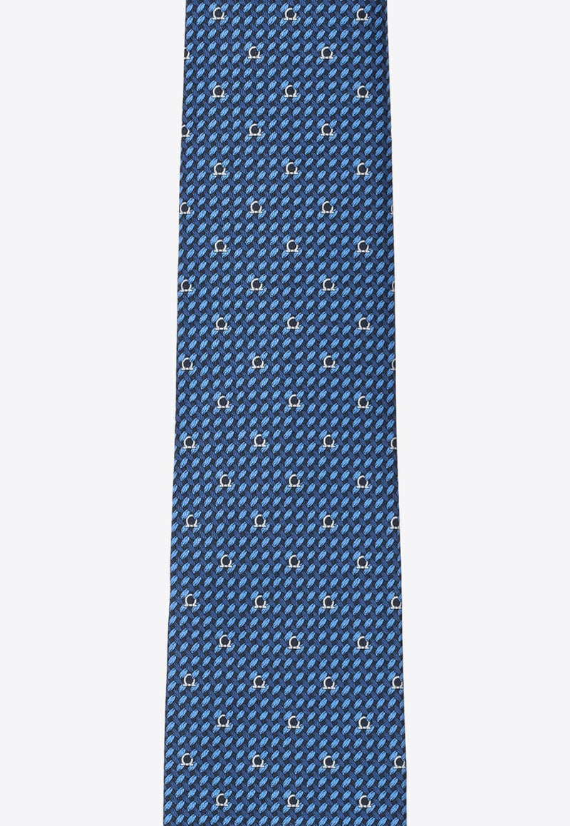 Gancini Print Tie