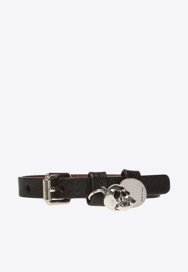 Skull Studded Leather Bracelet