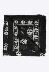 Skull Print Chiffon Scarf