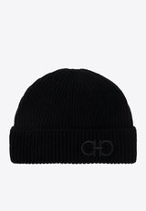 Logo-Embroidered Wool Beanie