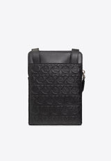 Gancini Embossed Messenger Bag