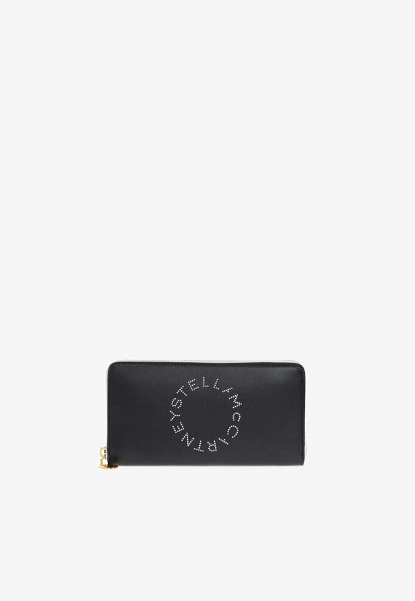 Perforated Logo Continental Zip Wallet