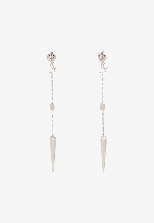 Opyum Rhinestone Spike Drop Earrings