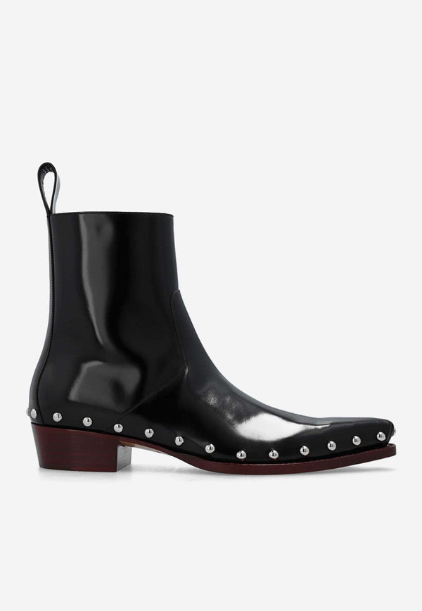 Ripley Studded Leather Ankle Boots