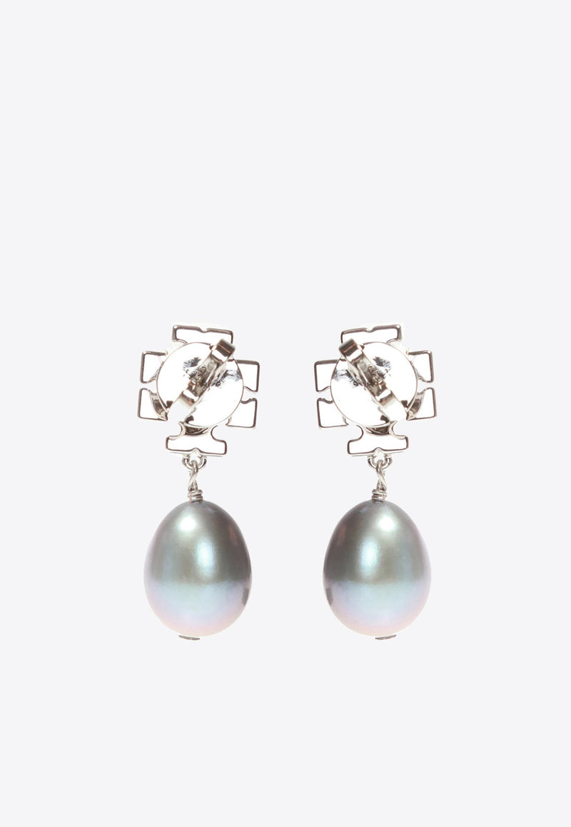 Kira Crystal Paved Pearl Drop Earrings