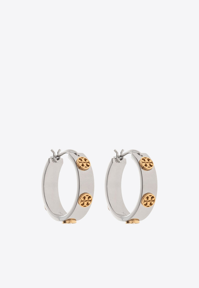 Miller Logo Embossed Hoop Earrings