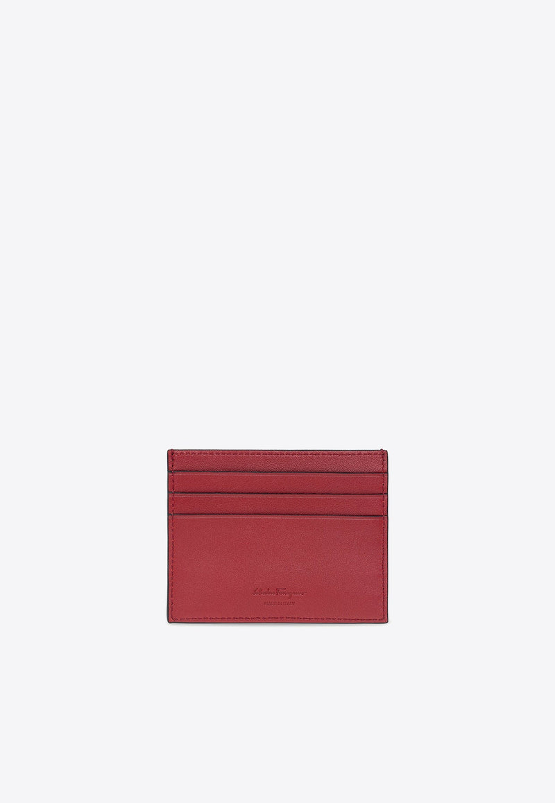 Gancini Two-Tone Leather Cardholder