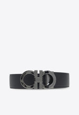 Reversible Gancini Two-Tone Leather Belt