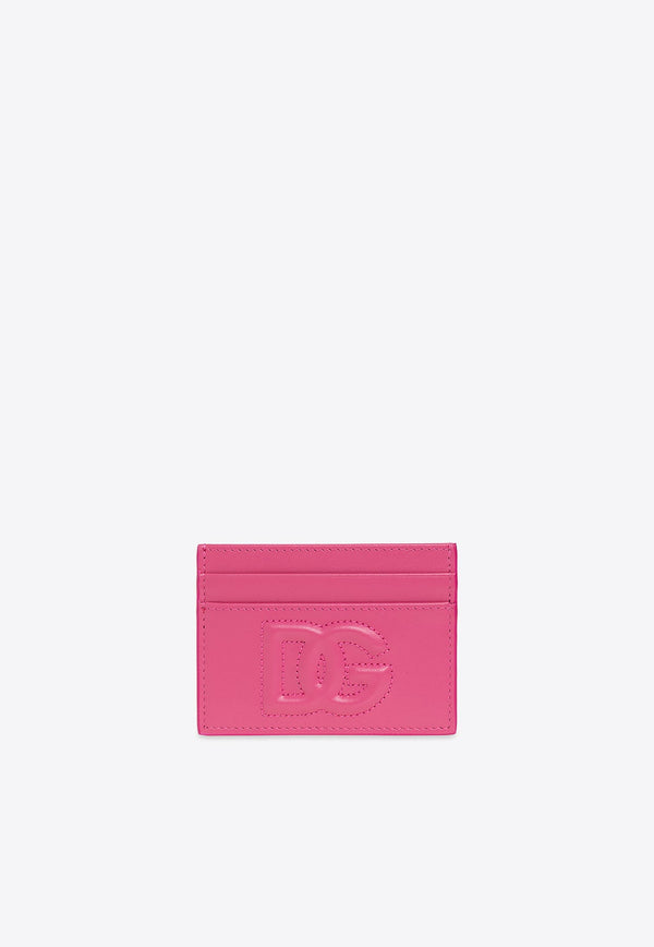 Logo Embossed Leather Cardholder