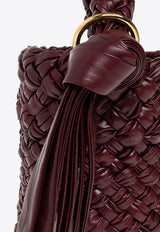 Small Kalimero Foulard Intreccio Leather Bucket Bag